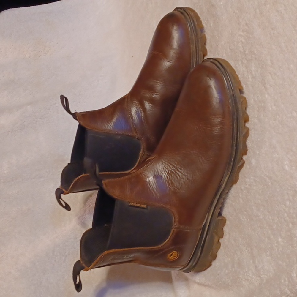Wolverine waterproof slip resistant boots men's size 8.5 brown leather b…